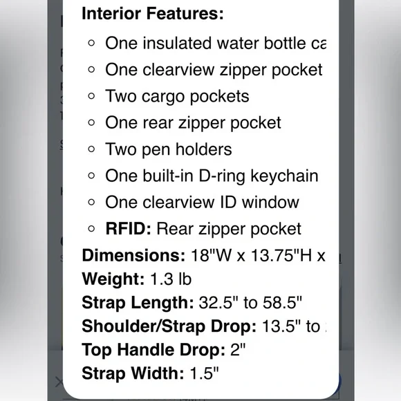 NWT Lug Dory XL in Multi dots Navy - Picture 10 of 10